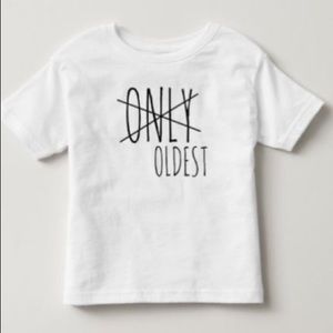 Only to oldest pregnancy announcement T-shirt